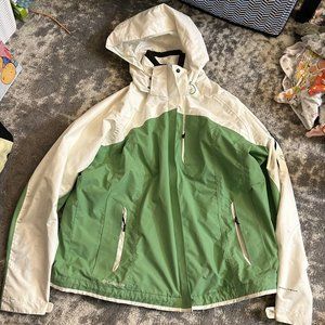 Columbia Sportswear Women's Green and White Winter Coat 1X